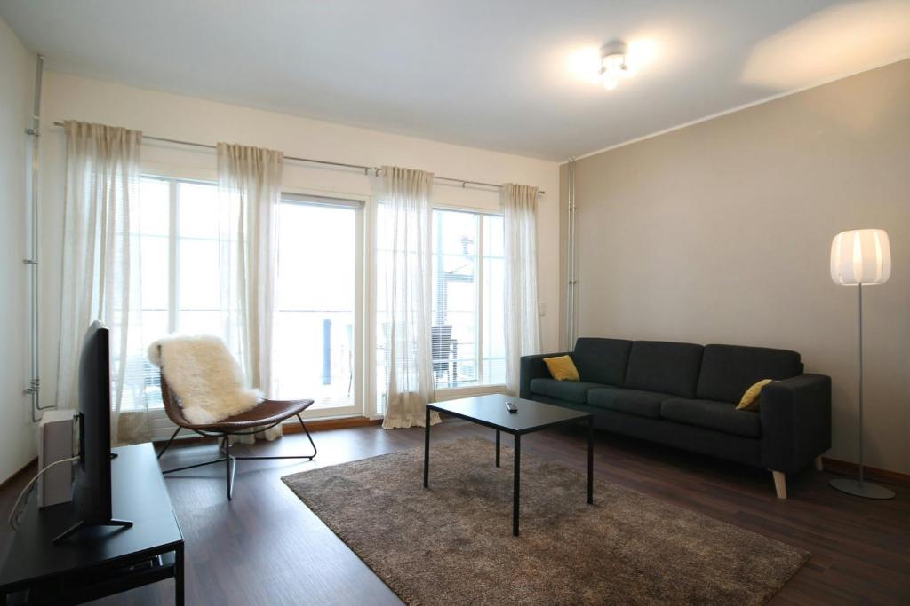 Posezení v ubytování Spacious Apartment for 4 with Sauna
