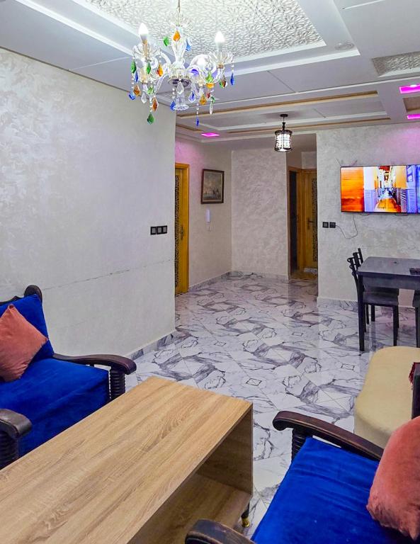 Posezení v ubytování Appart Hotel Fes Heritage Luxe - 2-Chambres, Garage & Proximité Medina