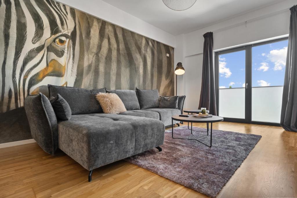 Posezení v ubytování Designer Flat North & Parking