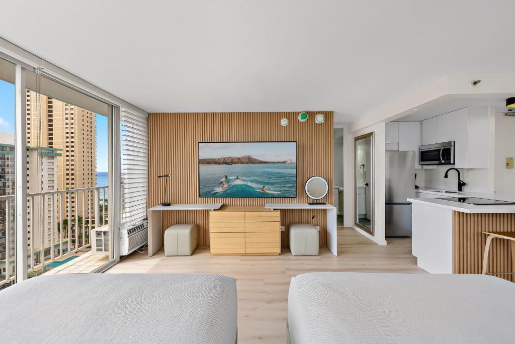 View of Newly Innovated Oceanview Beach Condo - Sauna Pool, Honolulu (updated ...