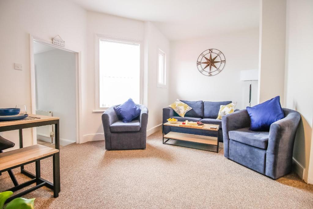 Et opholdsområde på K Suites - Lake View Apartments