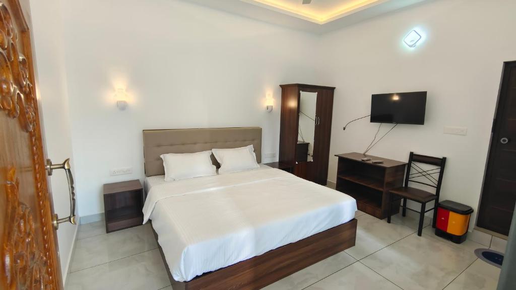 Postel nebo postele na pokoji v ubytování Misty Morning