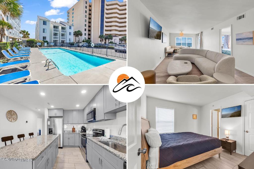 un collage de fotos de un apartamento en SHV B1: The Sweetbay, en Myrtle Beach