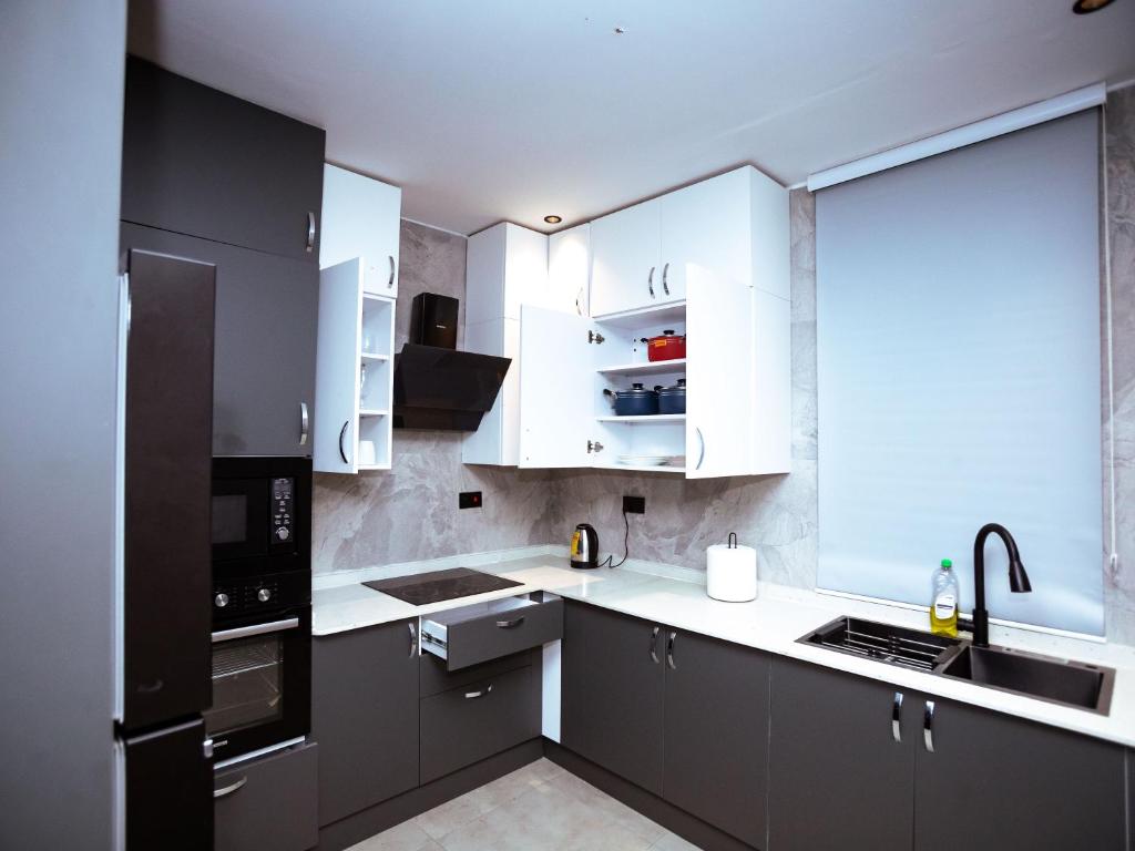 Η κουζίνα ή μικρή κουζίνα στο 2 bedroom at Diz Eden