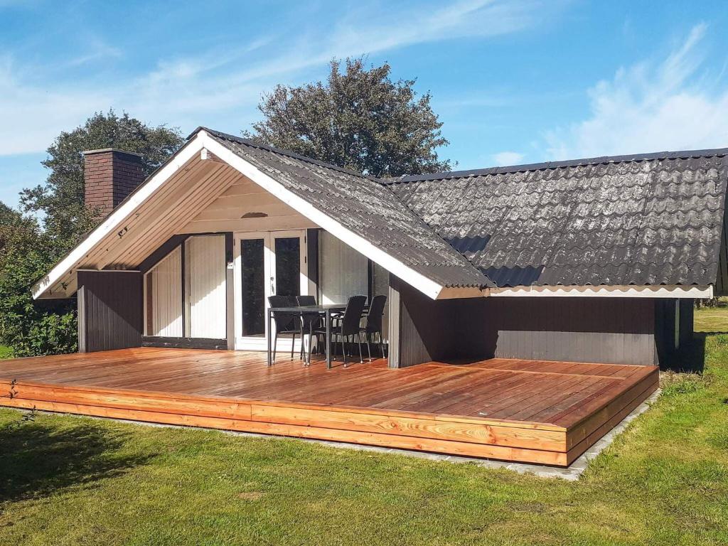 Bygningen som feriehuset ligger i