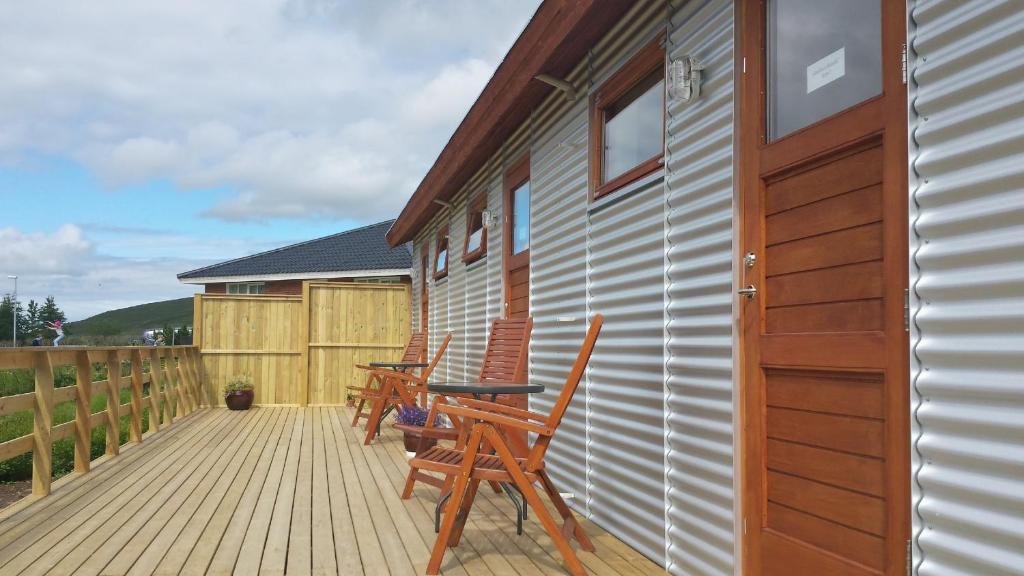 Balkón nebo terasa v ubytování Guesthouse Hvítafell