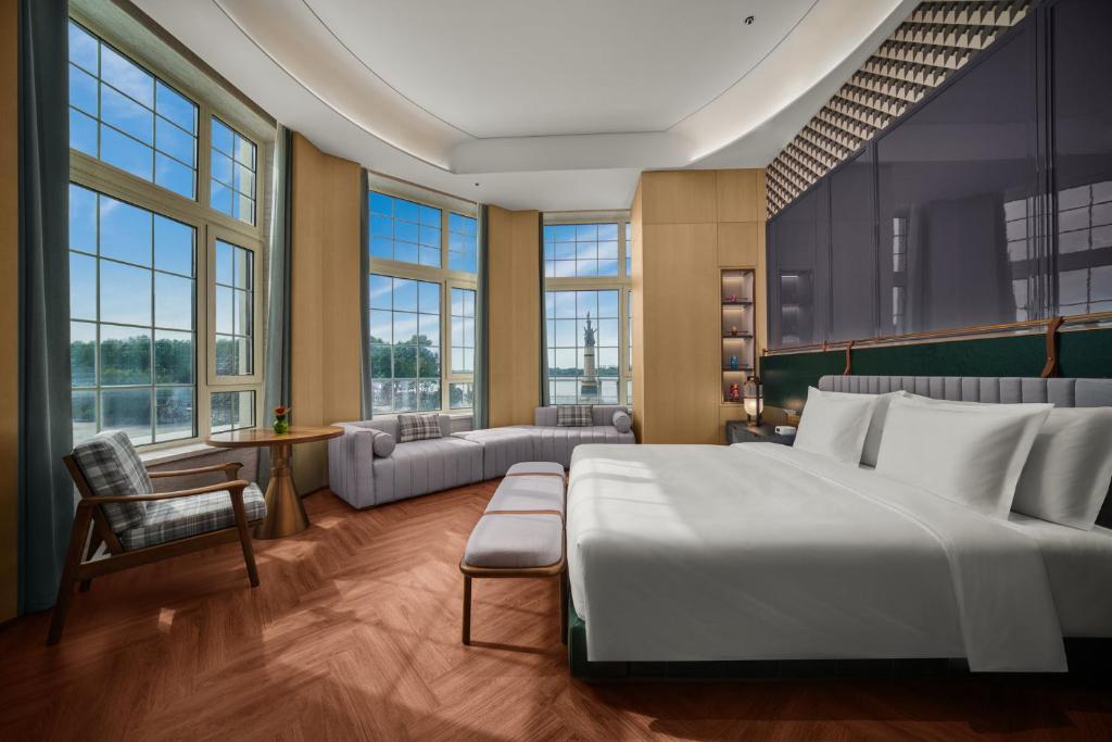 Χώρος καθιστικού στο Hotel Indigo Harbin Central Avenue by IHG