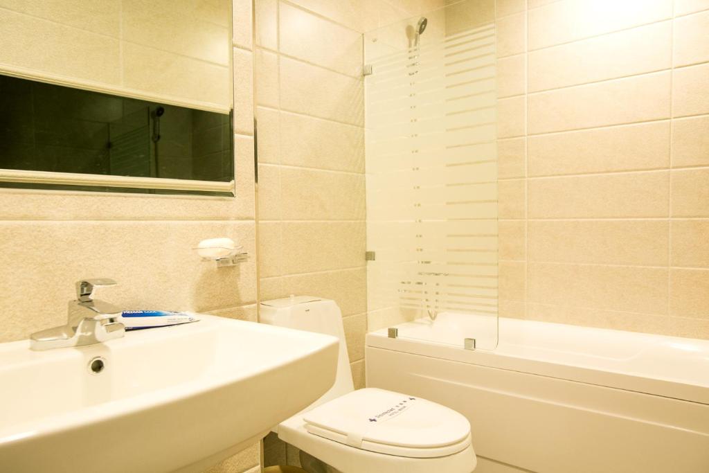 Koupelna v ubytování Major Hotel 2