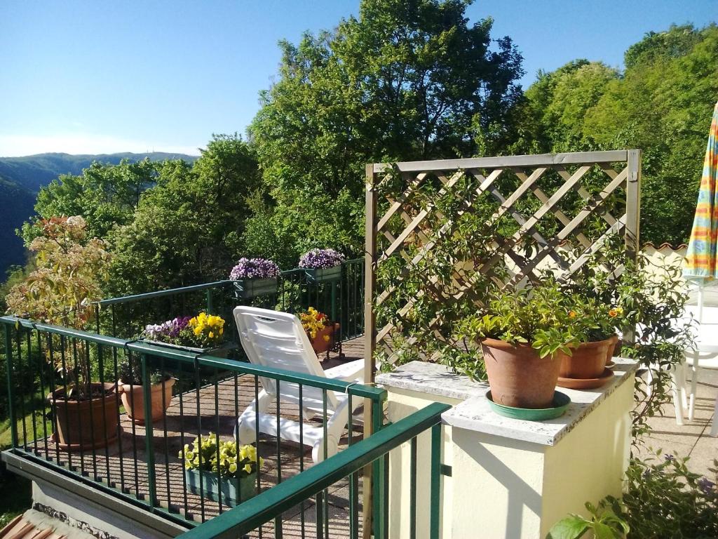 Balkón nebo terasa v ubytování B&B Il Suono del Bosco