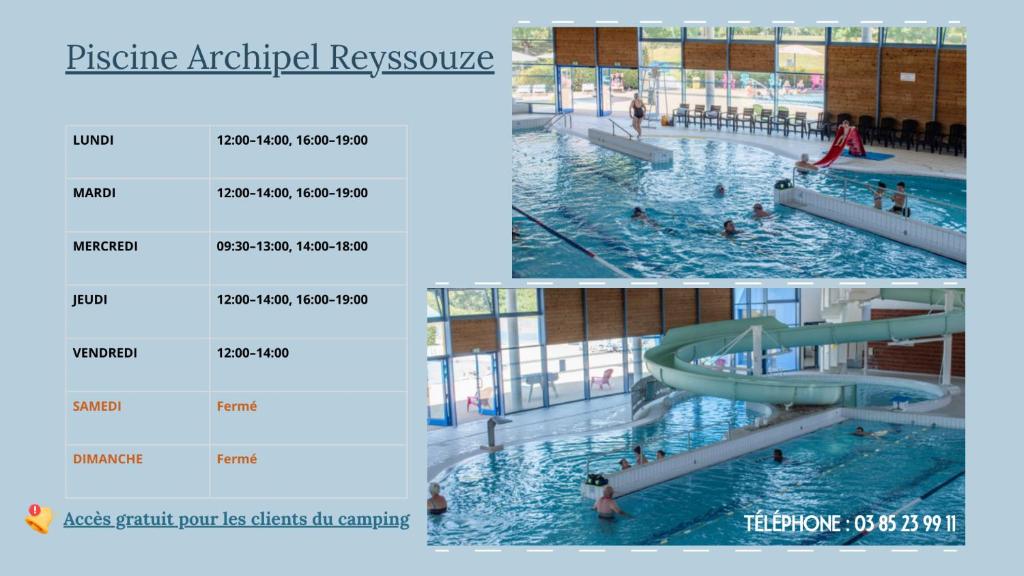 une capture d'écran du toboggan aquatique d'une piscine dans l'établissement Camping Onlycamp le Champ d'été, à Reyssouze