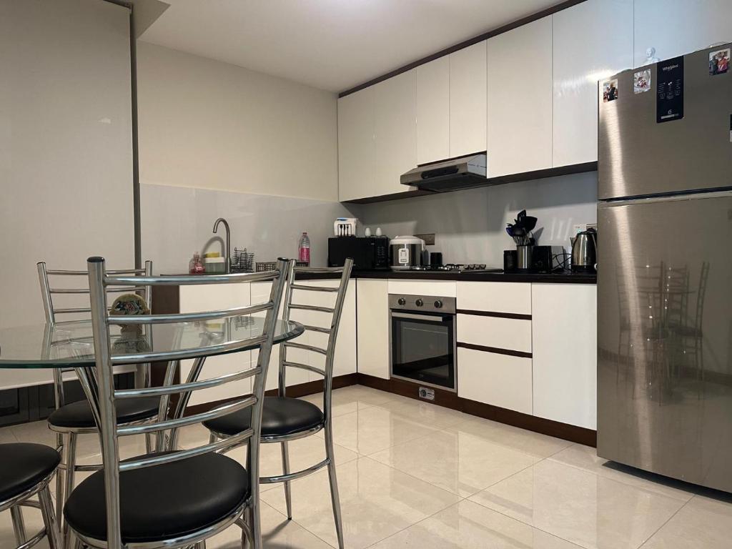Kuchyň nebo kuchyňský kout v ubytování Marina Luxe Appartment