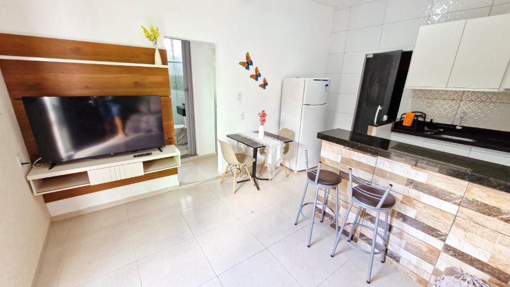 Kuchyň nebo kuchyňský kout v ubytování Apartamento, Morro de São Paulo, Aconchego e Praia