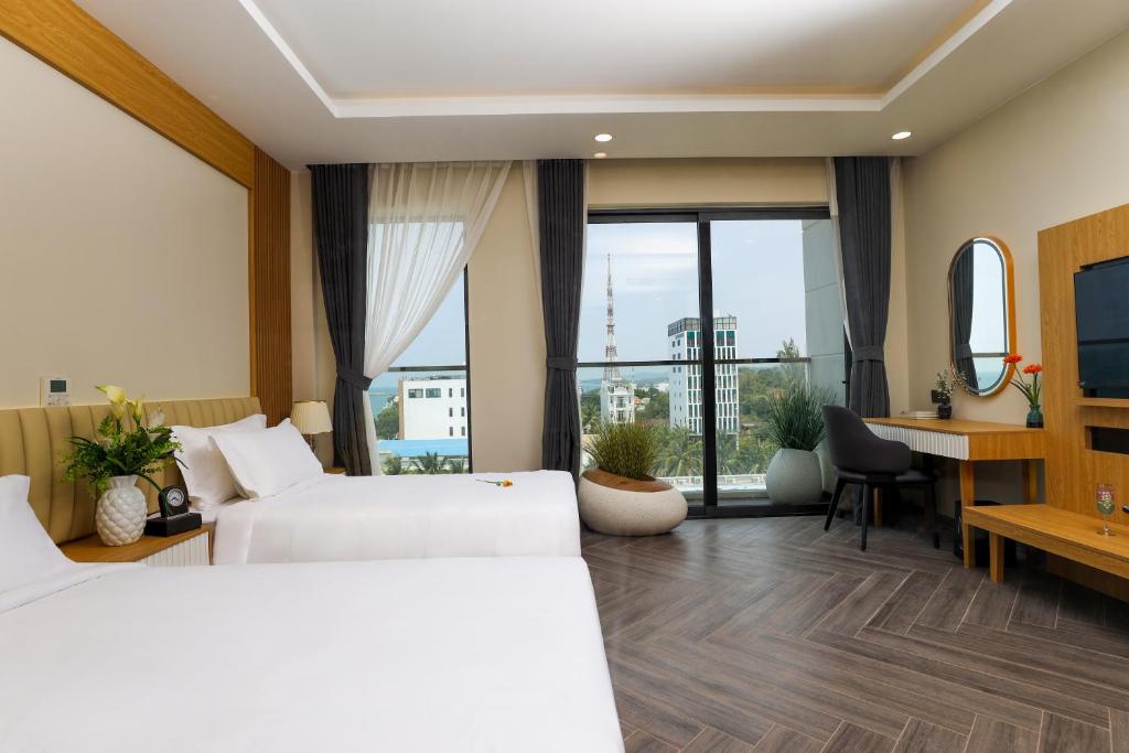 Phòng Deluxe 2 Giường Đơn Nhìn Ra Biển
