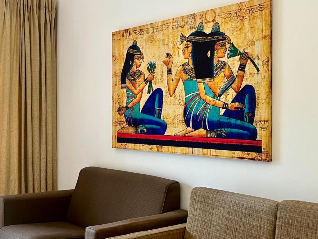 Posezení v ubytování Egypt concept Bukit Tinggi Homestay