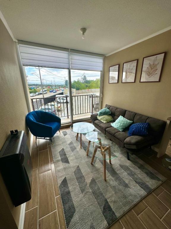 Χώρος καθιστικού στο Moderno departamento en barrio residencial