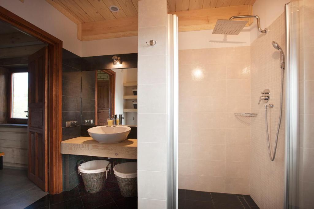 Kúpeľňa v ubytovaní Kamionka House - Dom z Bala