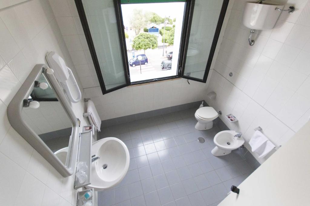 Koupelna v ubytování Albergo Palazzo