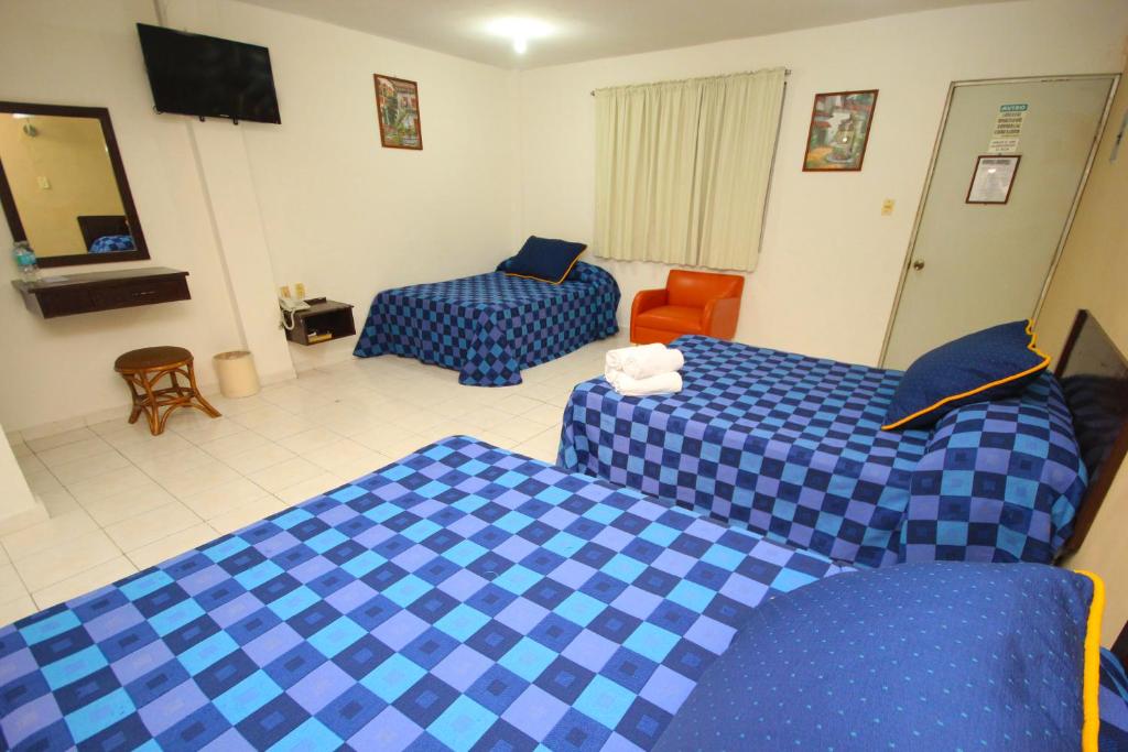 Postel nebo postele na pokoji v ubytování Hotel Posada del Carmen