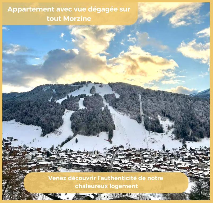 una imagen de una estación de esquí en la nieve en Le Balcon d'Avoriaz I Studio I Morzine, en Morzine