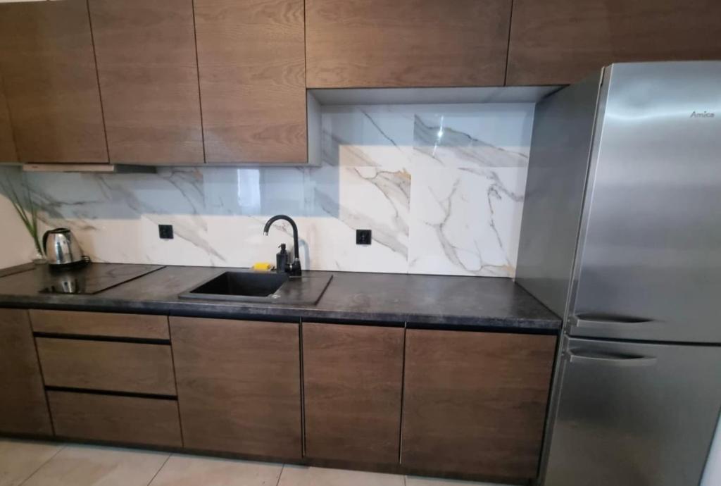 Nhà bếp/bếp nhỏ tại Strefa Mariacka - D a m r o t a Residence