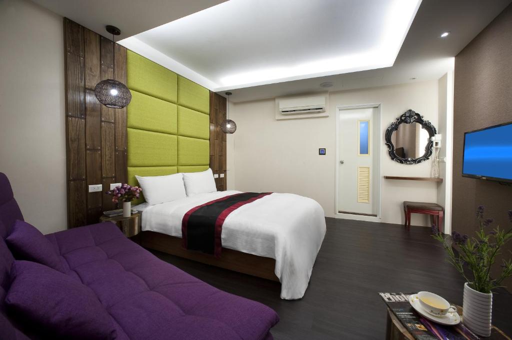 Postel nebo postele na pokoji v ubytování Fukun No. 3 Motel