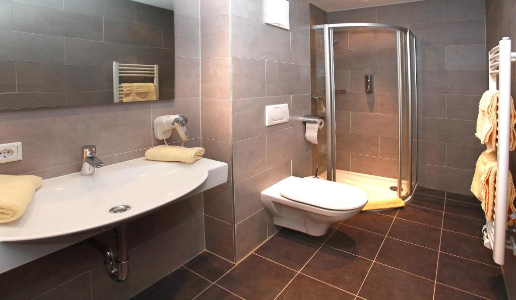 Koupelna v ubytování Hotel Bachschmied