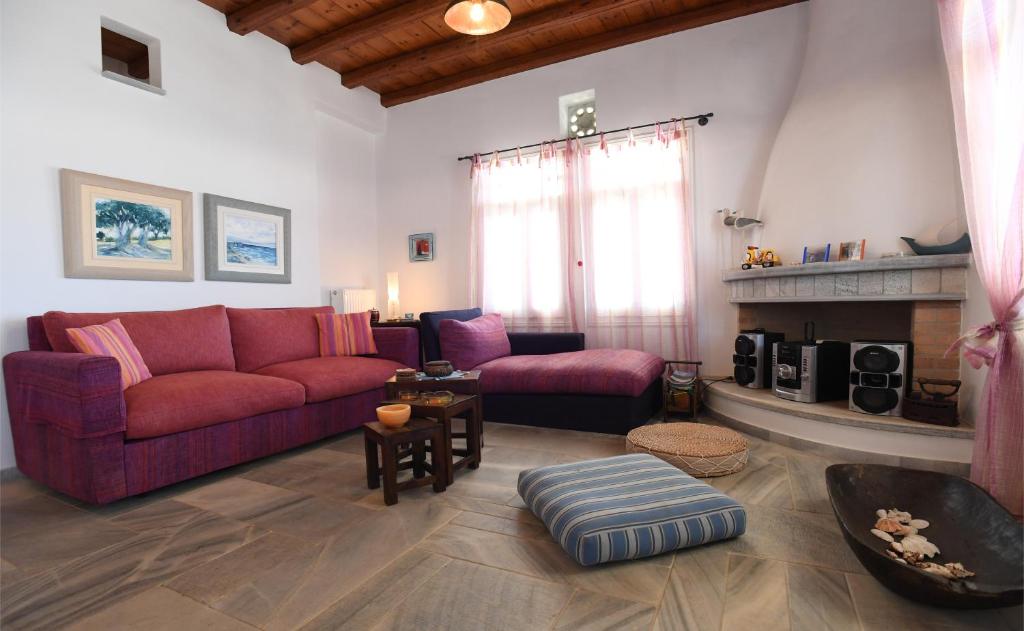 Posezení v ubytování Tinos Sky View Villa