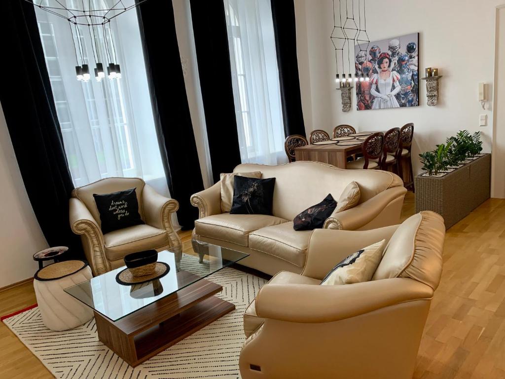 Posezení v ubytování Art Loft Baden-Baden