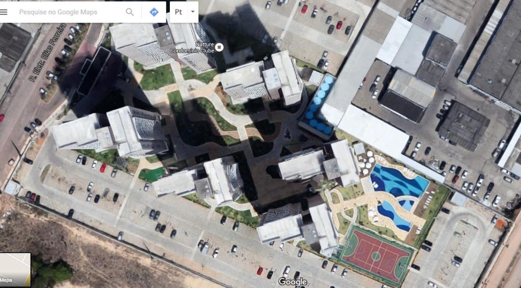 una vista aérea de un mapa de una ciudad en Natture Condomínio Clube, en Natal