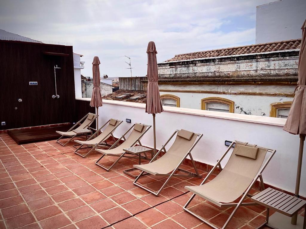 Ein Balkon oder eine Terrasse in der Unterkunft Puerta de la Ribera Centro
