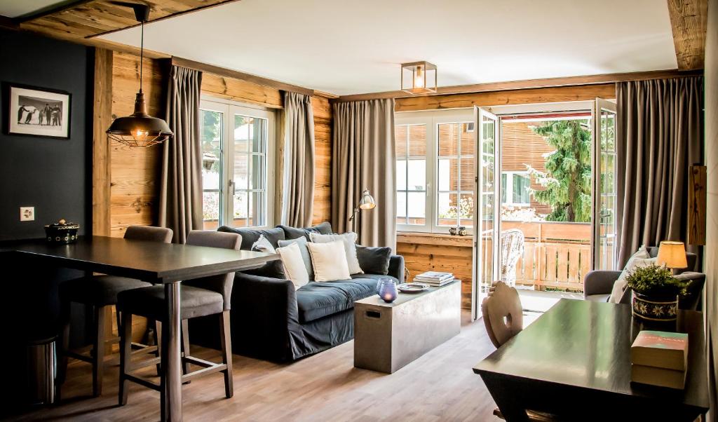 Posezení v ubytování Chalet Bull Zermatt