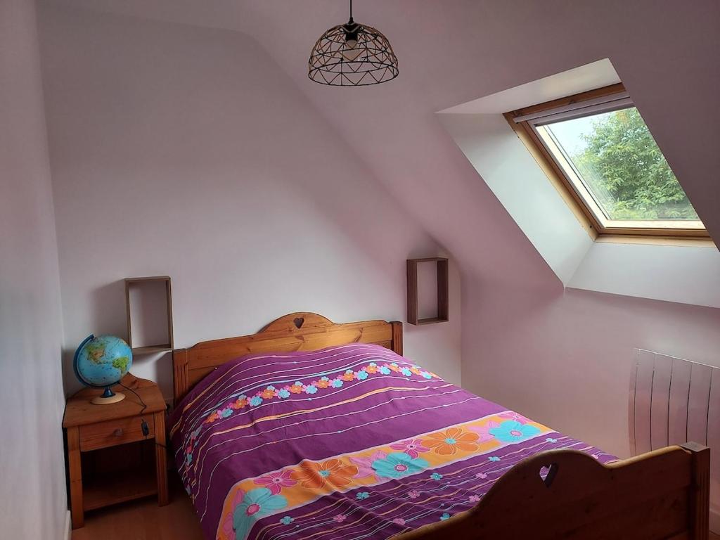 Postel nebo postele na pokoji v ubytování Maison au calme