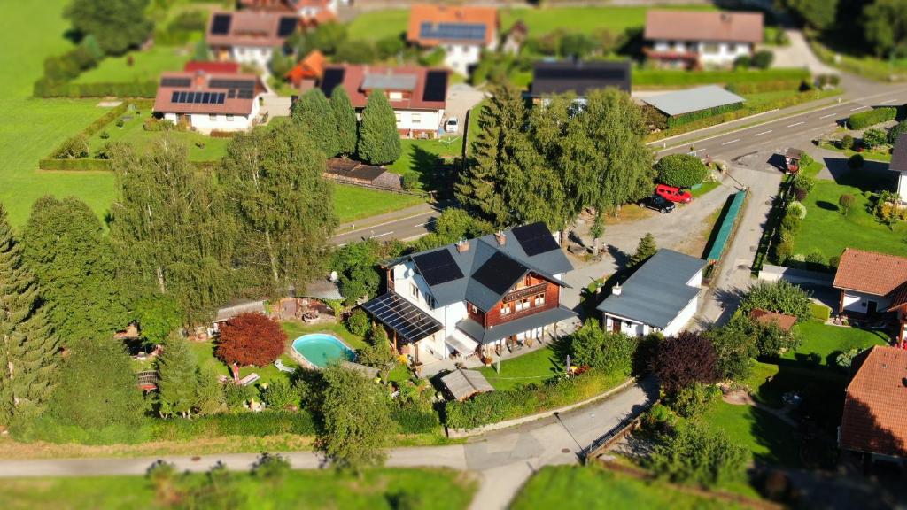a model town with a house and a road at Ferienhaus-Römerthurm in Schöder