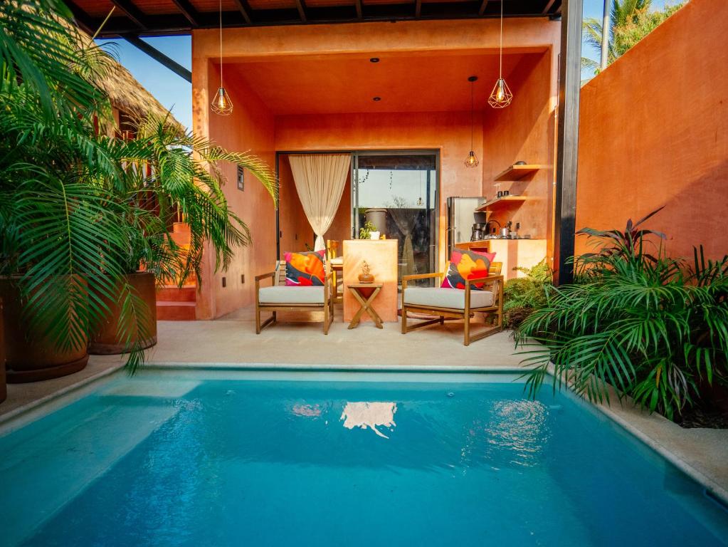 Kolam renang di atau dekat dengan Tranquil Oasis w private pool in La Punta Zicatela