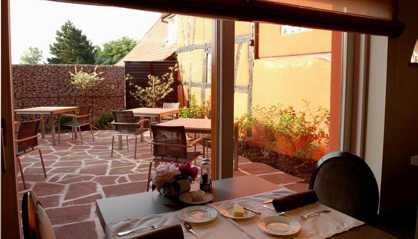 Balkón nebo terasa v ubytování Hôtel à la Ferme
