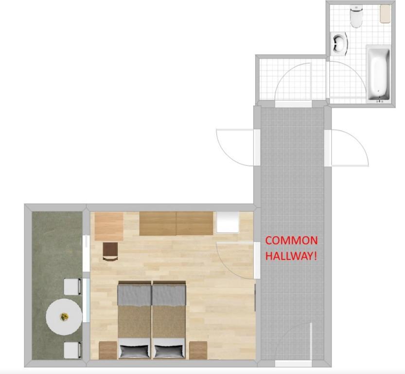 Plán poschodí v ubytovaní Muzic Budget Double Room