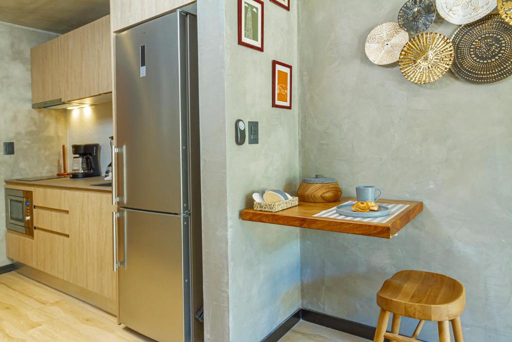Dapur atau dapur kecil di Arte en Estudio Tuk Tulum I