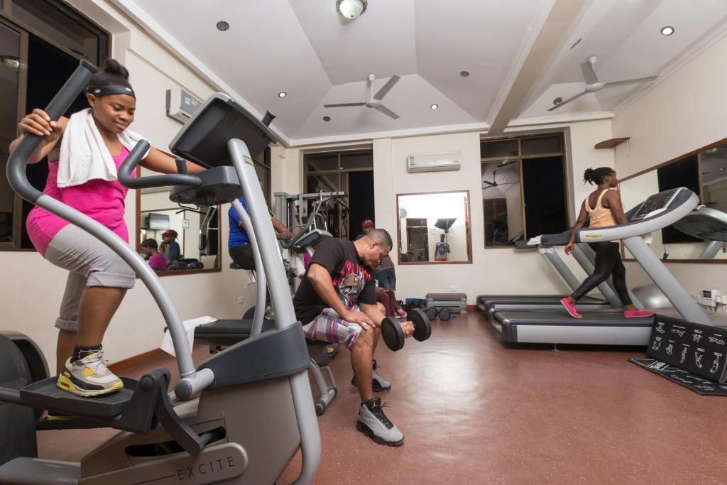 a group of people in a gym at Hotel de Mag (Plaza) in Dar es Salaam