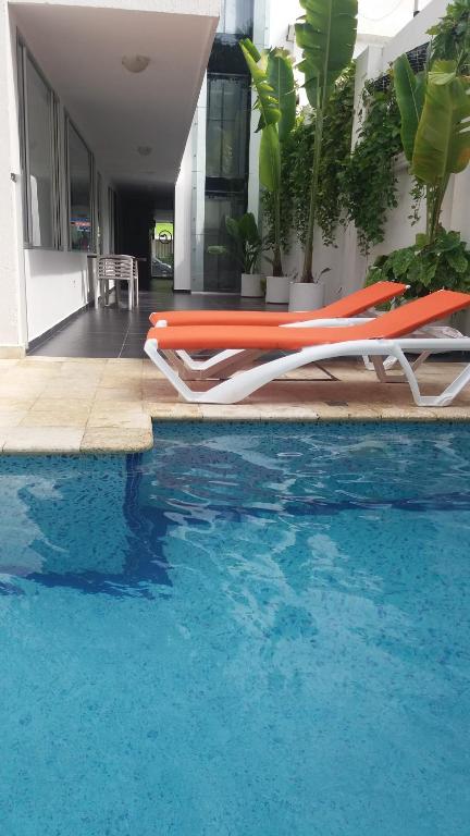 Bazén v ubytování Hotel Or Cartagena nebo v jeho okolí