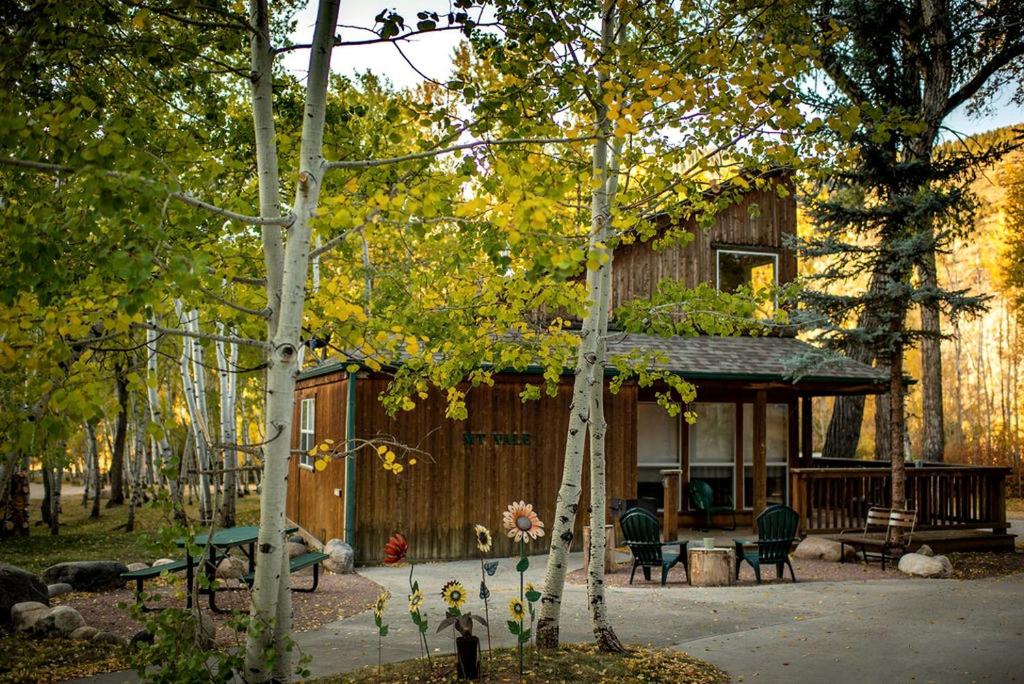 a small cabin in the middle of a forest at Secluded Getaway with Mountain Views along the Arkansas River in Colorado in Monarch