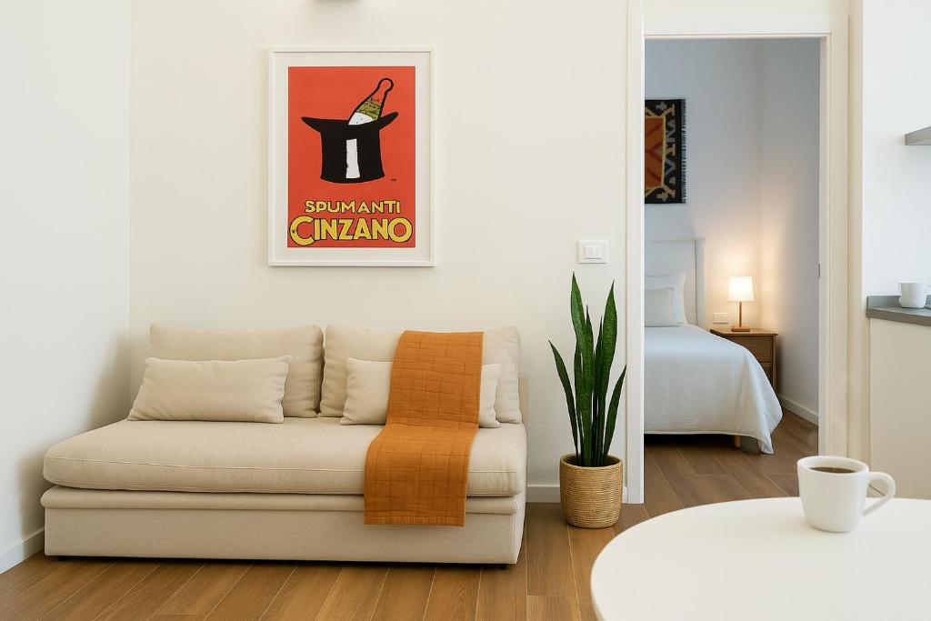 Ruang duduk di Suite 21 Eleganza e Comfort in Torino