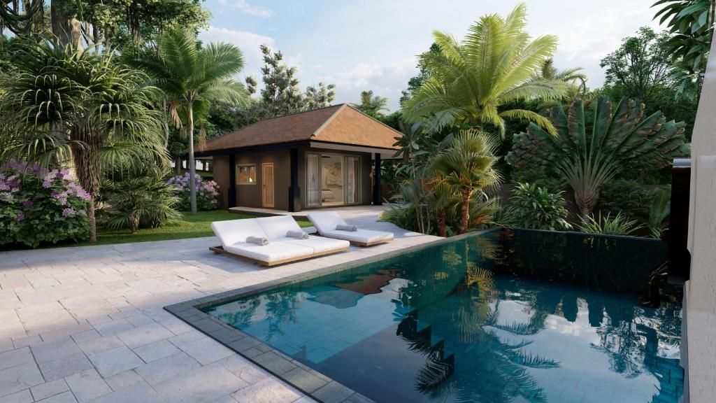 Πισίνα στο ή κοντά στο Villa Louise Choengmon bay koh Samui beach, 3 bedrooms, 8 guests, pool and garden