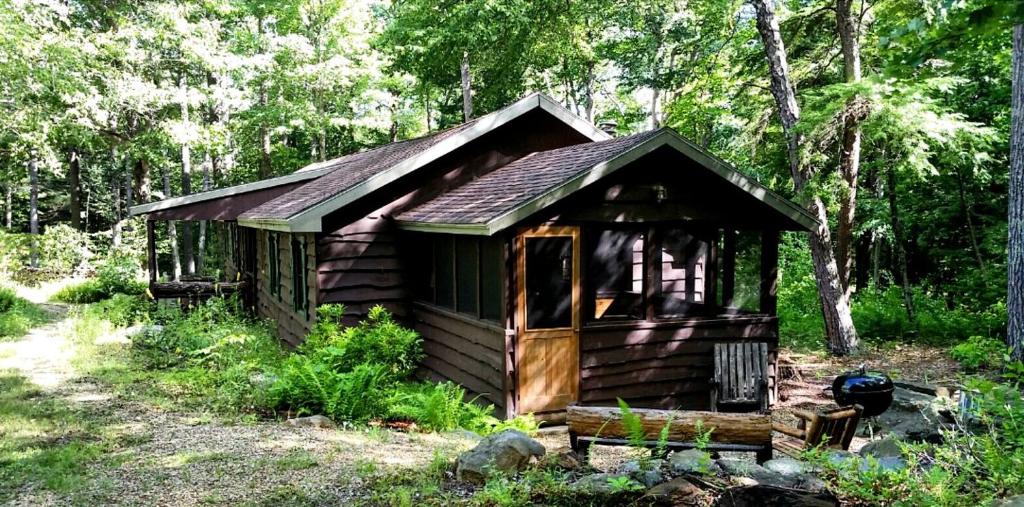 Κήπος έξω από το Spacious New England Family Cabin Rental in Pittsfield, New Hampshire