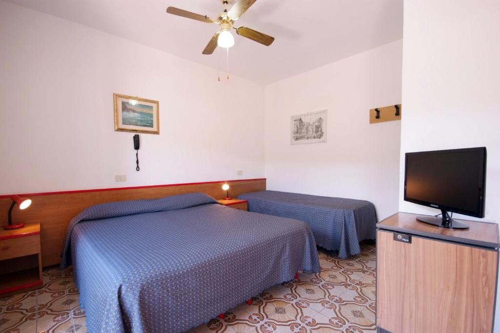 TV a/nebo společenská místnost v ubytování Hotel Anselmi