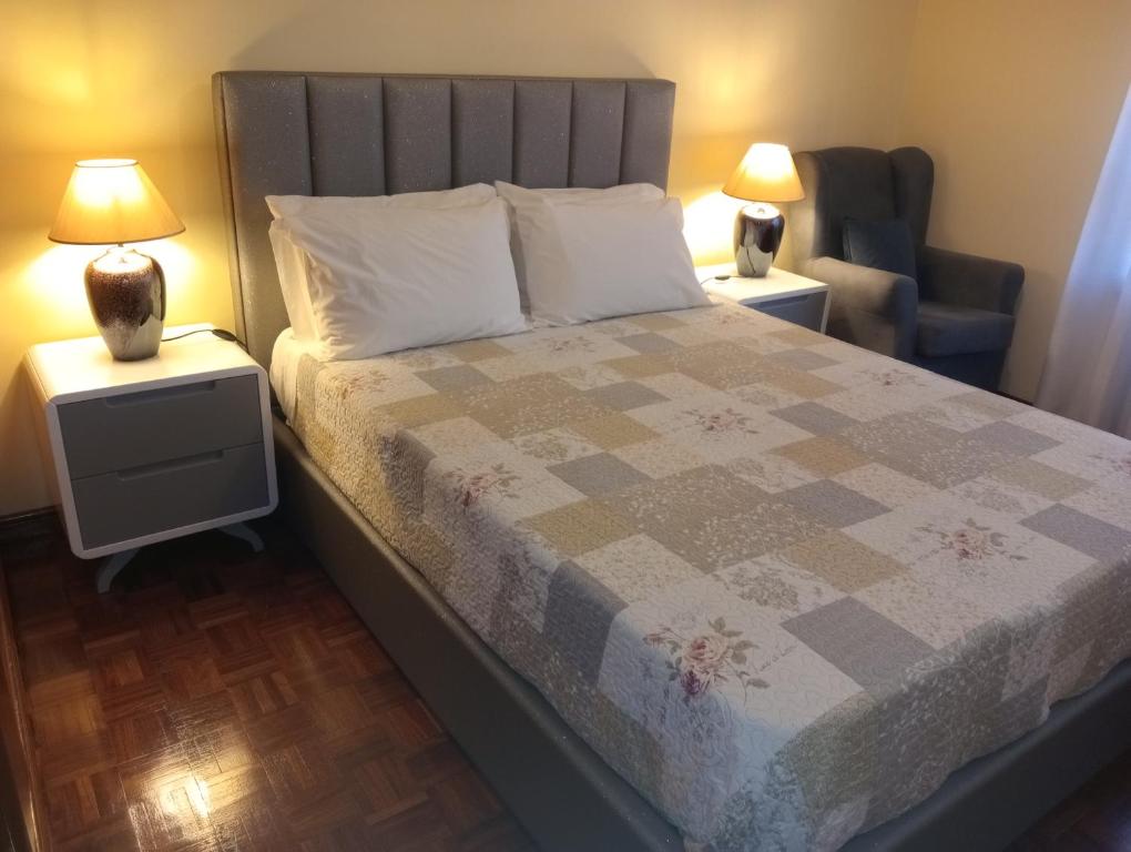 Ένα ή περισσότερα κρεβάτια σε δωμάτιο στο Apartamento Alvares Cabral
