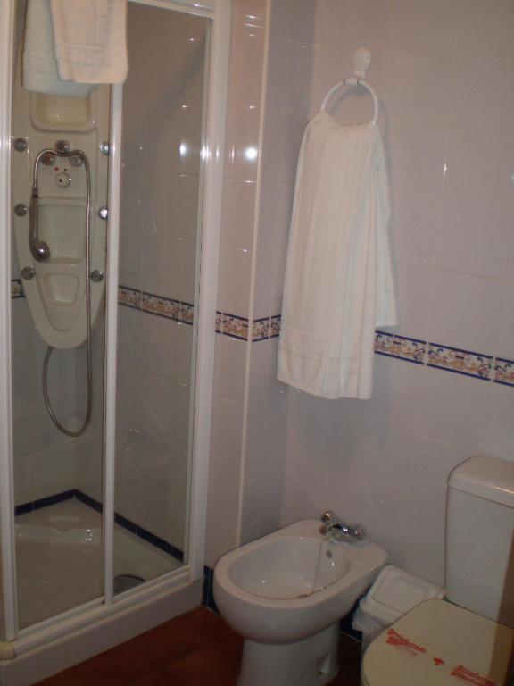 Koupelna v ubytování Hotel La Yedra