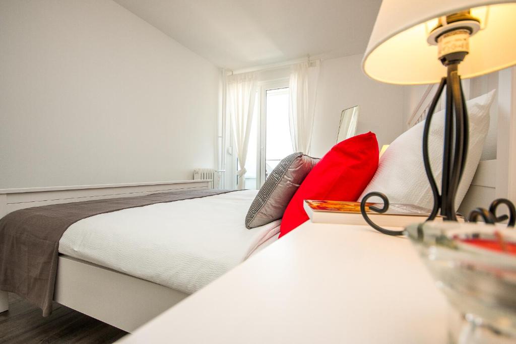 Posteľ alebo postele v izbe v ubytovaní Hendrix Bridge Apartment