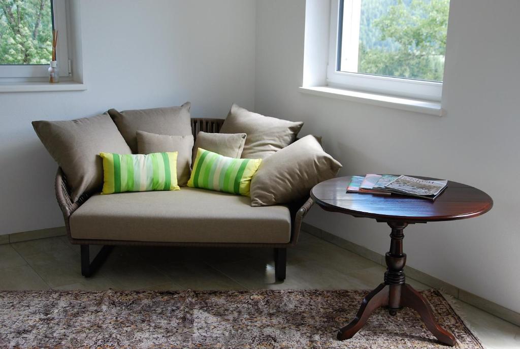A seating area at Haus Pflaum