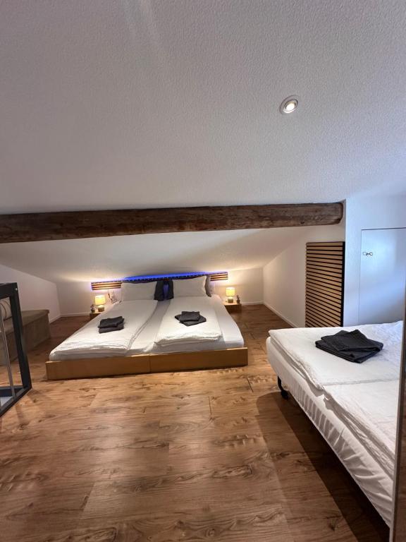 Voodi või voodid majutusasutuse Bergsicht, SKi, 5 min Seilbahn, nahe Saas-Fee toas