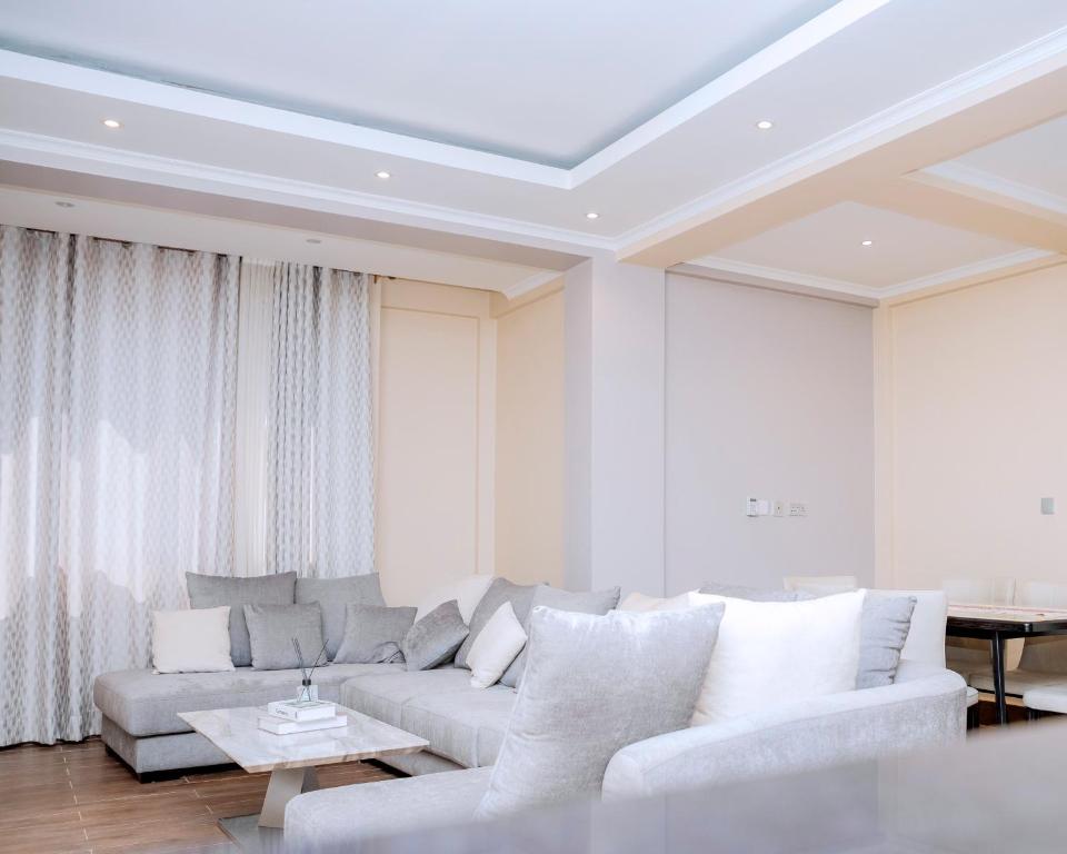 Χώρος καθιστικού στο Rubis Plaza Apartments